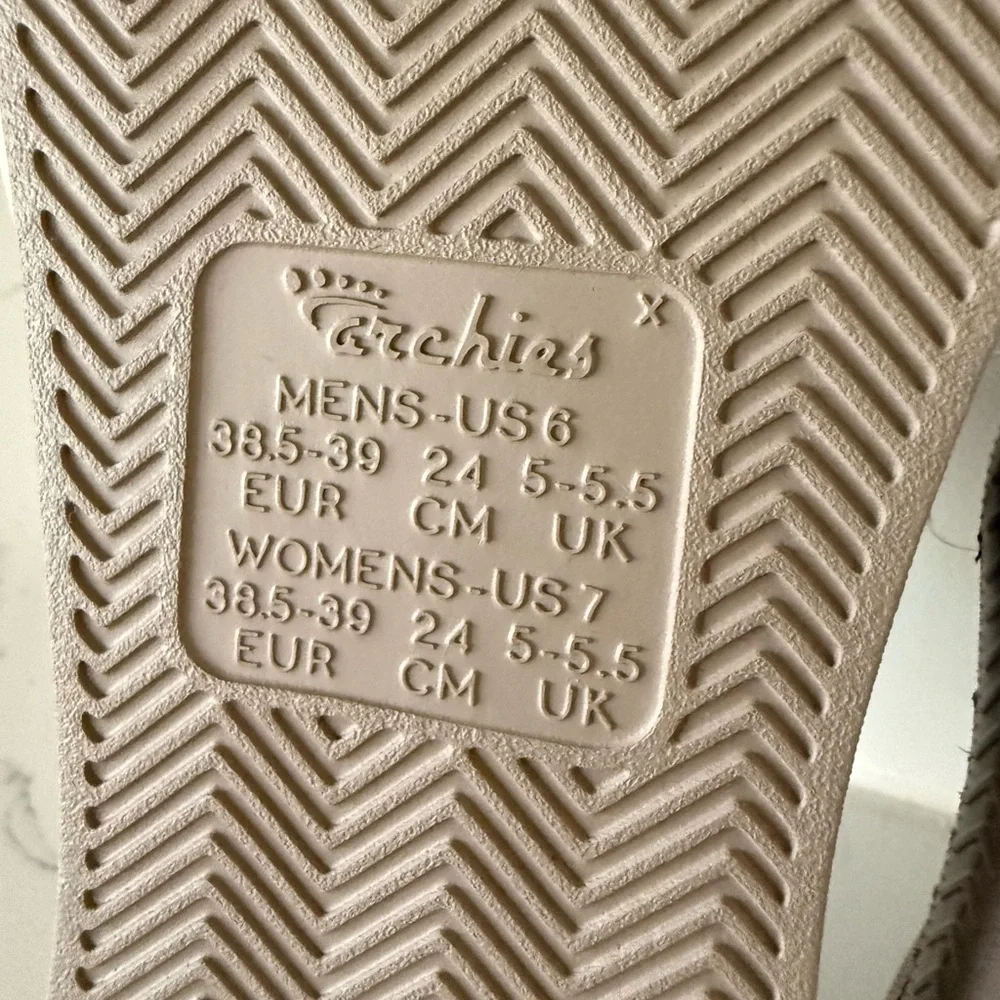 Archies High Arch Sandals in Taupe Nude NWT arch support orthotic flip flops - Picture 5 of 6